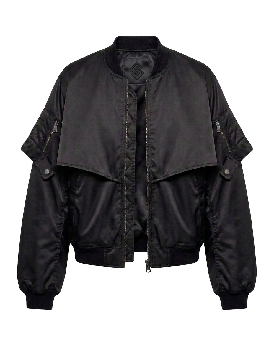 SSD-920 Layered Satin Bomber Black — packshot