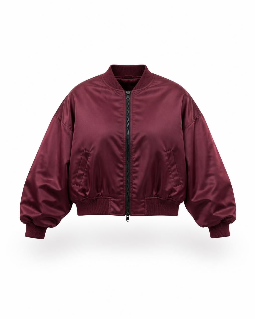 SUSUDIO WOMEN Architectural Satin Bomber — vooraanzicht