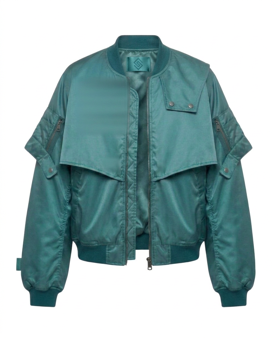 SSD-920 Layered Satin Bomber Teal — packshot