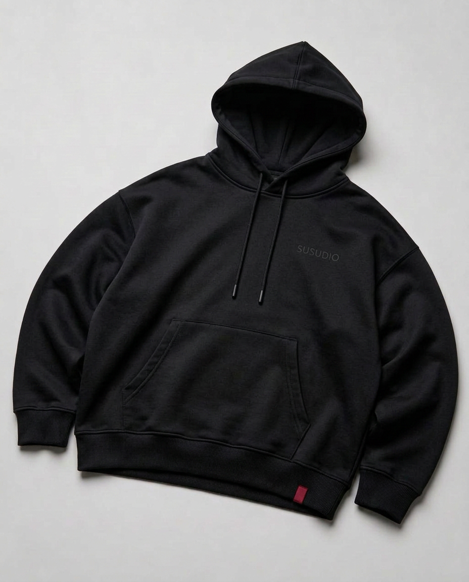 SSD-930 Double Hood Hoodie — Black