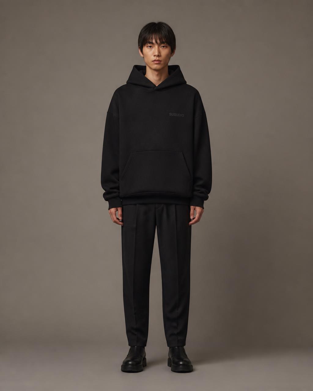 SSD-930 Double Hood Hoodie — Model — front